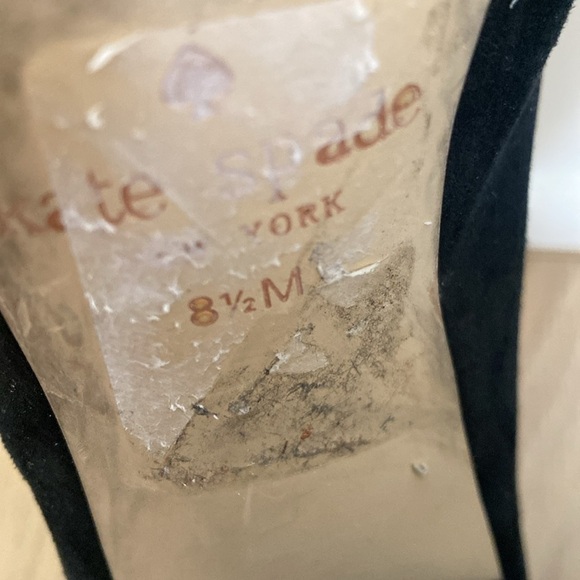 Kate Spade NY Black suede Mid Heel Pumps 8.5 - Picture 7 of 7